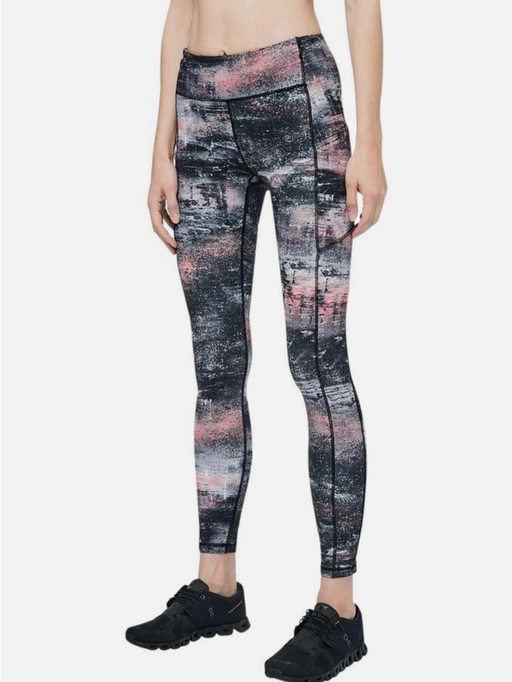 lululemon athletica Abstract Print High-Rise Leggings in Pink and Black